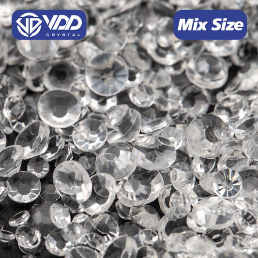VDD 056 Transparent Mix Size SS6-SS20 High Quality Glass Rhinestones Crystal Flatback Glitter Stones Nail Art DIY Crafts Decorations