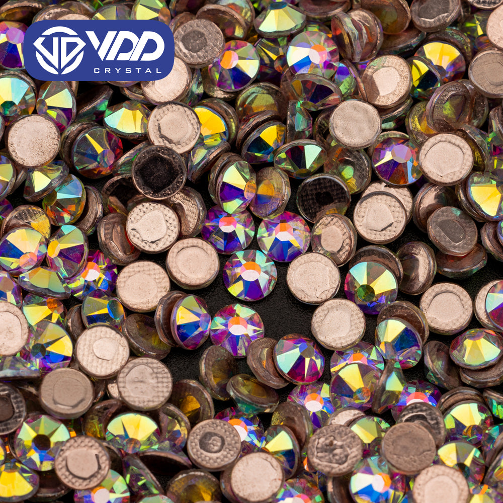 VDD 055 Crystal AB SS6-SS30 Top Quality AAAAA Hot-Fix 2088 Glass Rhinestones Crystal Flatback 8 Big 8 Small Glitter Stones DIY Clothes Garment
