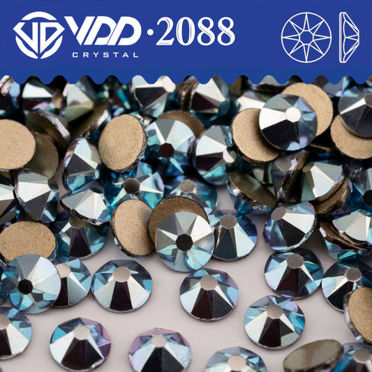 VDD 167 Ice Metal Blue SS16-SS30 High Quality 2088 Rhinestones Crystal 8 Big 8 Small Flatback Stones For DIY Nail Art Decoration
