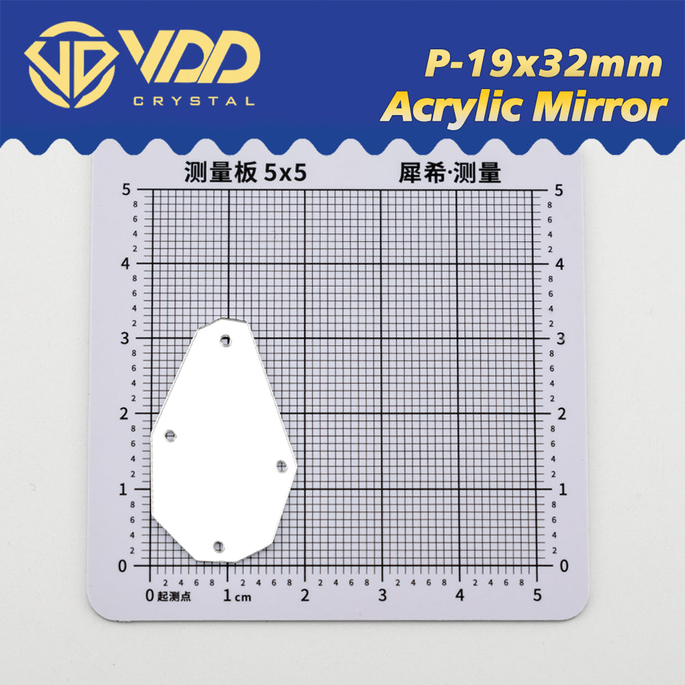 VDD 30/60/200Pcs P-19x32mm White Acrylic Mirror Sewing Rhinestones Sew On DIY Crafts Flat Back Sewing For Garment Decorations