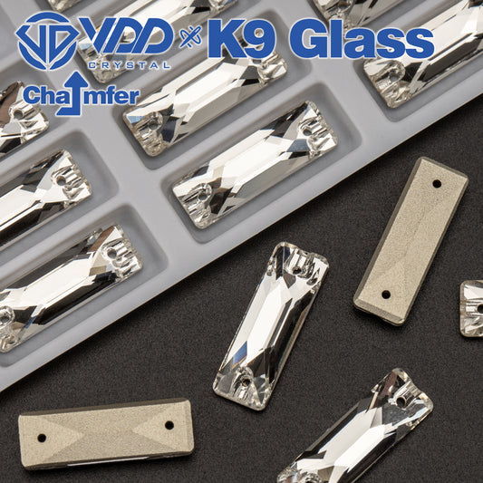 VDD Baguette High Quality Sewing Strass K9 Glass Stones Clear Crystal FlatBack for Clothing Accessories Sew on Rhinestone