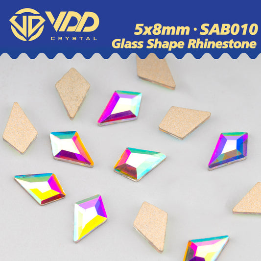 VDD 5x8mm - SAB10 100/500/1440Pcs Glass Shape Crystal Rhinestones Crystal AB Flatback Glitter Stones For DIY Nail Art Decorations SAB Series