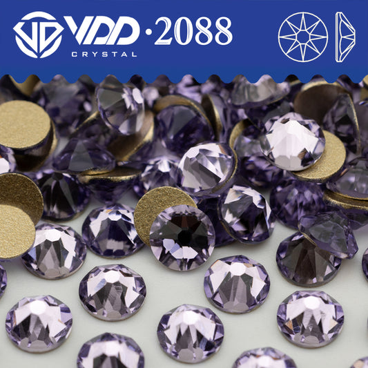VDD 034 Violet SS16-SS30 High Quality 2088 Rhinestones Crystal 8 Big 8 Small Flatback Stones For DIY Crafts Nail Art Decoration