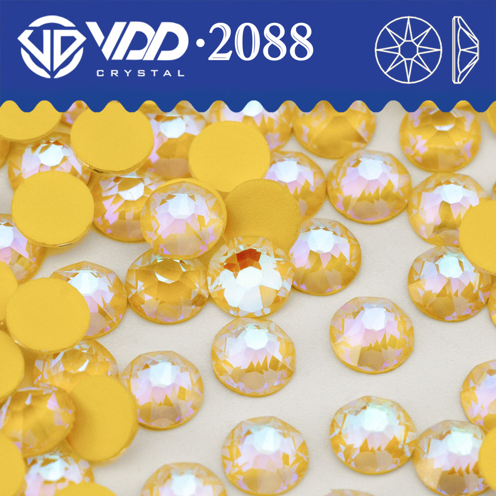 VDD 360 NOS-Topaz  SS16-SS30 High Quality AAAAA 2088 8 Big 8 Small Rhinestone Flatback Glitter Stone Crafts Nail Art Accessories