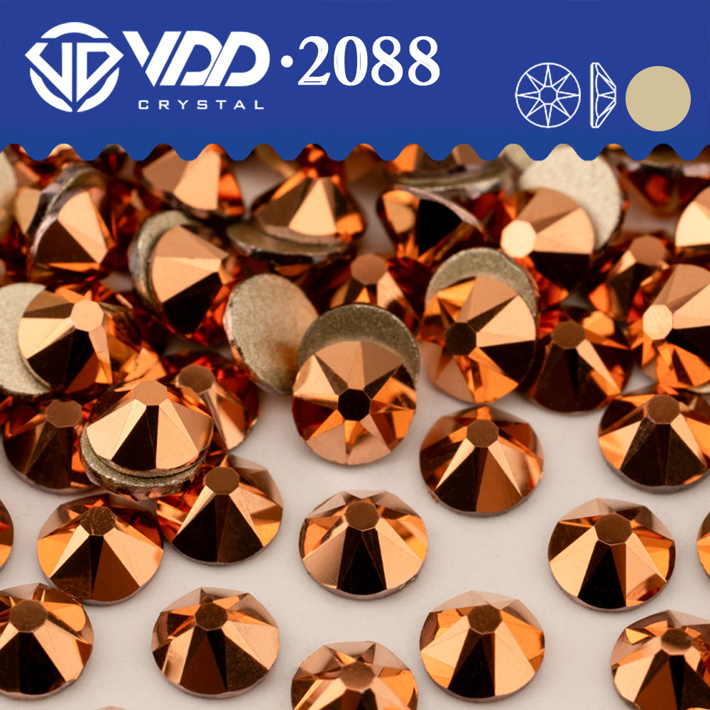 VDD 069 Rose Gold SS16-SS30 High Quality AAAAA 2088 8 Big 8 Small Rhinestone Flatback Glitter Stone Crafts Nail Art Accessories