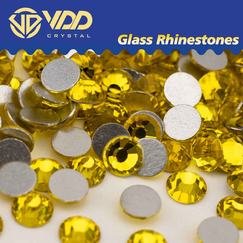 VDD 005 Citrine Non-hotfix Rhinestones High Quality Glass Crystal Flatback Strass Stones YZ-005