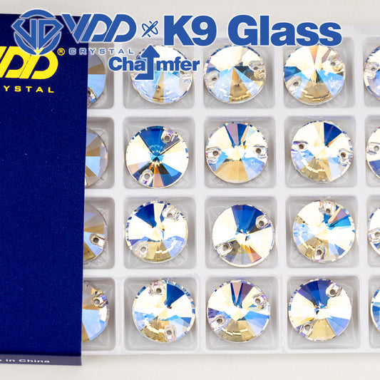 VDD Rivoli S256 Moonlight Top Quality K9 Glass Sew on Rhinestones Crystal Flatback Sewing Strass Stones for Garment Wedding Dress