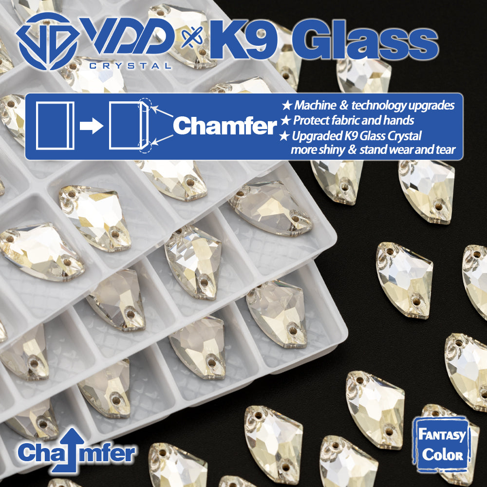 VDD Galactic 9x14mm 36Pcs Sliver Shadow Top Quality K9 Glass Sew on Rhinestones Crystal Flatback Stones Garment Decorations