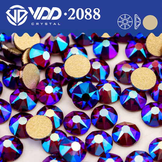 VDD 096 Garnet AB 2088 Non-hotfix Rhinestones High Quality AAAAA 8 Big 8 Small Glass Crystal Flatback Strass Stones BD888-096