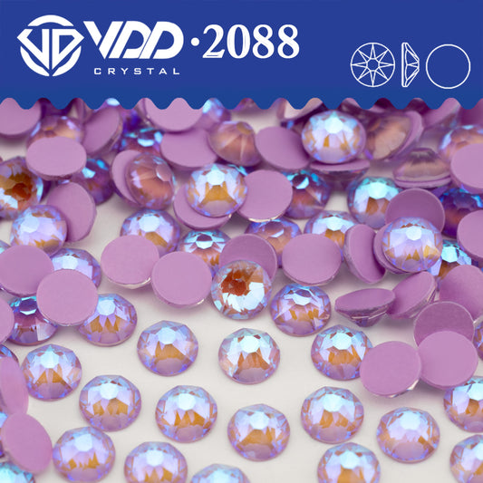 VDD 366 NOS-Lavender 2088 Non-hotfix Rhinestones High Quality AAAAA 8 Big 8 Small Glass Crystal Flatback Strass Stones BD888-366
