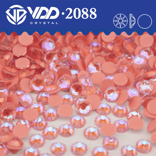 VDD 363 NOS-Coral 2088 Non-hotfix Rhinestones High Quality AAAAA 8 Big 8 Small Glass Crystal Flatback Strass Stones BD888-363