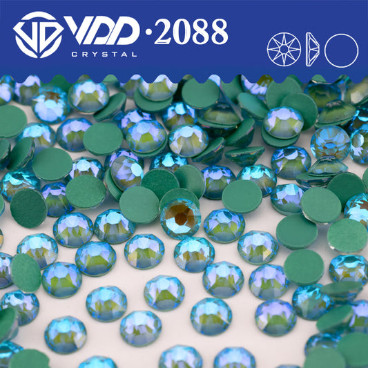 VDD 361 NOS-Turquoise 2088 Non-hotfix Rhinestones High Quality AAAAA 8 Big 8 Small Glass Crystal Flatback Strass Stones BD888-361