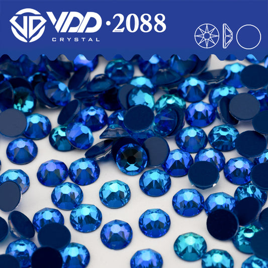 VDD 362 NOS-Cobalt 2088 Non-hotfix Rhinestones High Quality AAAAA 8 Big 8 Small Glass Crystal Flatback Strass Stones BD888-362