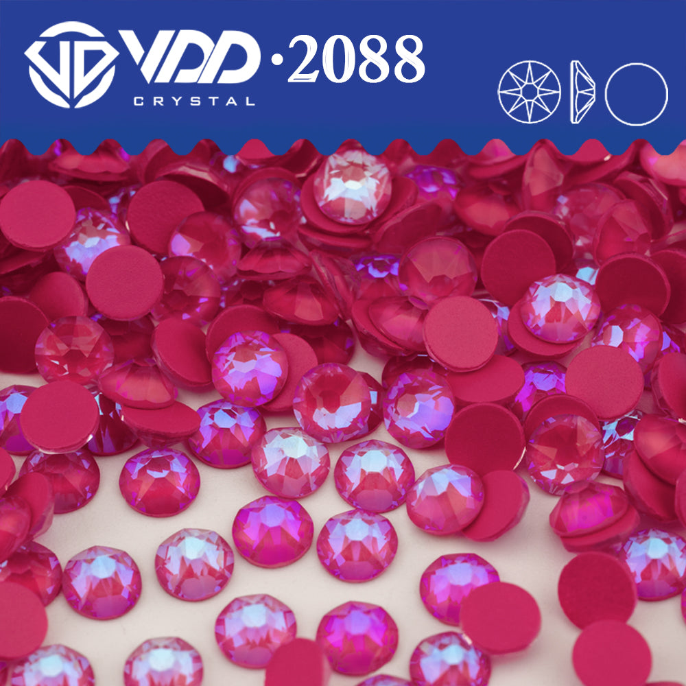 VDD 367 NOS-Magenta 2088 Non-hotfix Rhinestones High Quality AAAAA 8 Big 8 Small Glass Crystal Flatback Strass Stones BD888-367