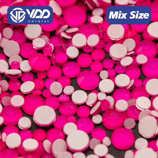 VDD 286 M Rose Wholesale New Neon Color Mix Size SS6-SS20 Glass Rhinestones Crystal High Quality Flatback Stones DIY Nail Art Decorations