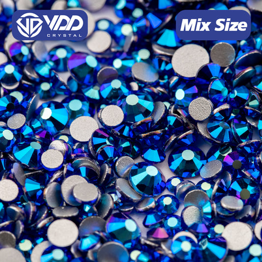 VDD 074 Sapphire AB Mix Size SS6-SS20 High Quality Glass Rhinestones Crystal Flatback Glitter Stones Nail Art DIY Crafts Decorations