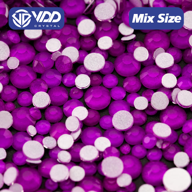 VDD 288 M Purple Mix Size SS6-SS20 Non-hotfix Rhinestones High Quality Glass Crystal Flatback Strass Stones KKmix-K171