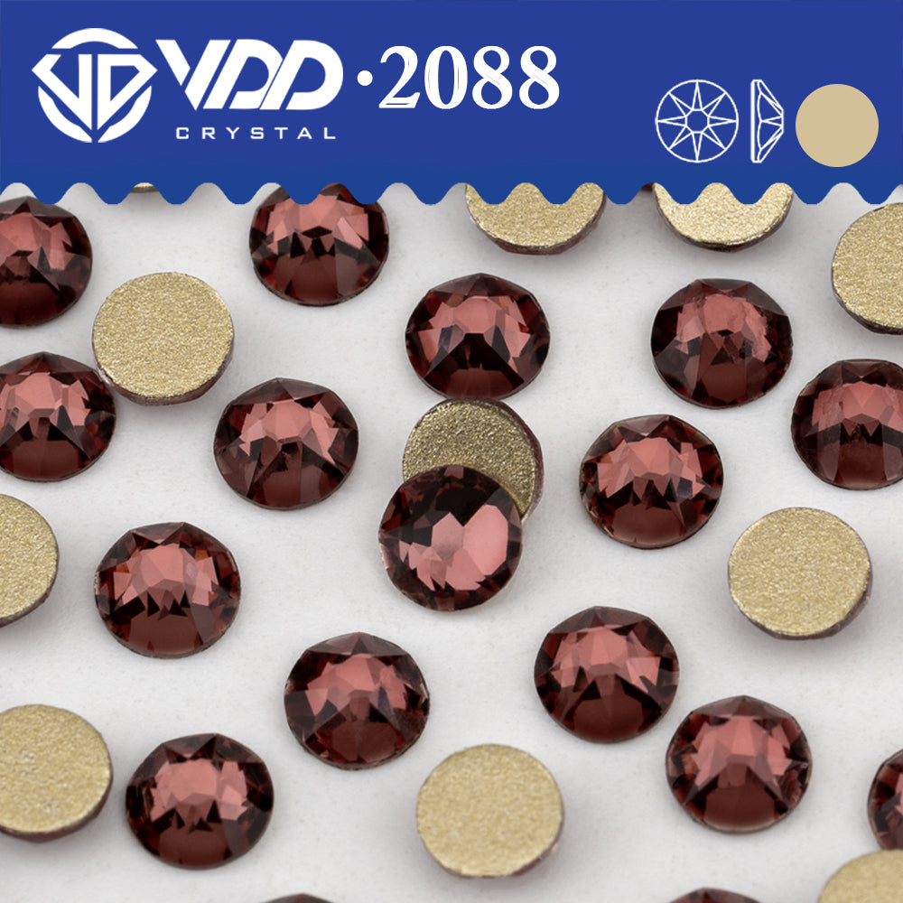 VDD 231	Merlot 2088 Non-hotfix Rhinestones High Quality AAAAA 8 Big 8 Small Glass Crystal Flatback Strass Stones BD888-231