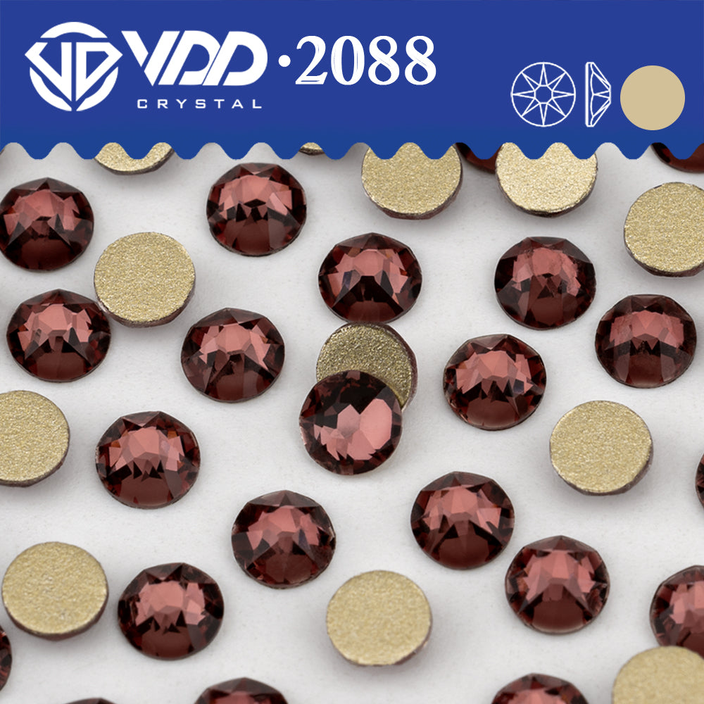 VDD 231	Merlot 2088 Non-hotfix Rhinestones High Quality AAAAA 8 Big 8 Small Glass Crystal Flatback Strass Stones BD888-231
