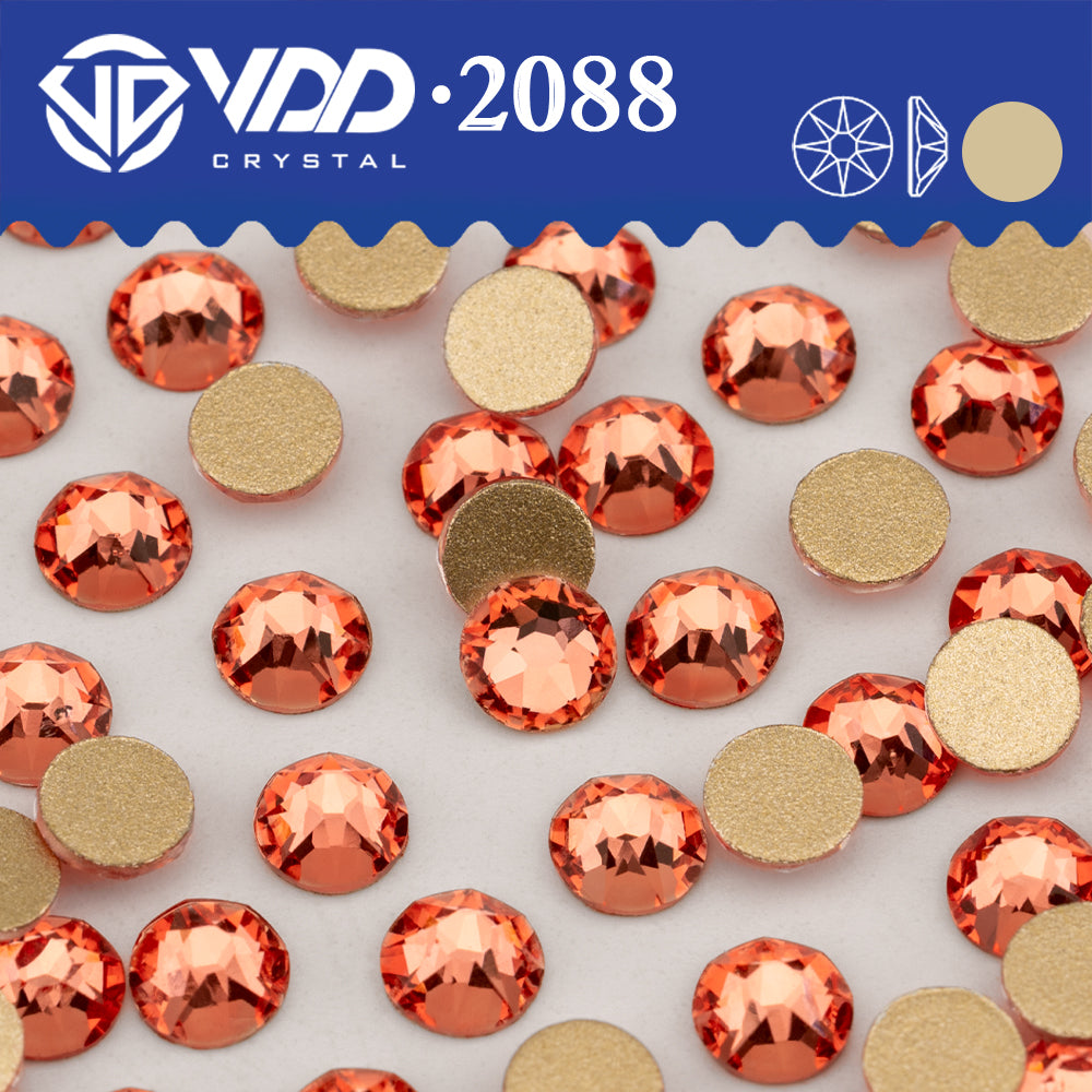 VDD 232 Coral 2088 Non-hotfix Rhinestones High Quality AAAAA 8 Big 8 Small Glass Crystal Flatback Strass Stones BD888-232