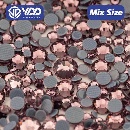 VDD 032 Lt.Amethyst Wholesale SS6-SS30 Hotfix Mix Size Glass Rhinestone Crystal Flat Back High Quality Strass Stones For DIY Clothes Accessories