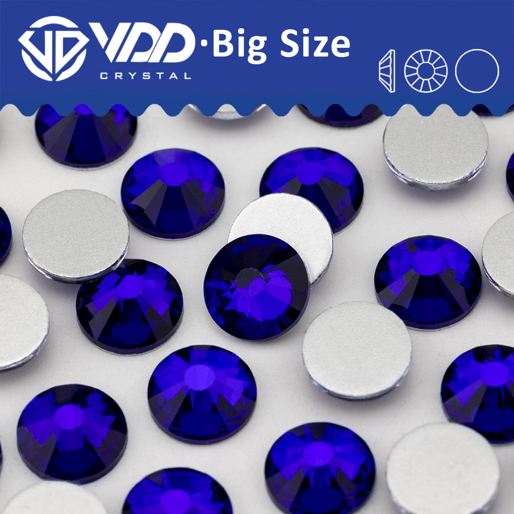 VDD 244 Majestic Blue  SS34-SS50 Non-hotfix Rhinestones High Quality Glass Crystal Flatback Strass Stones