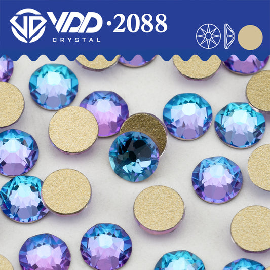 VDD 246 Fairy Violet 2088 Non-hotfix Rhinestones High Quality AAAAA 8 Big 8 Small Glass Crystal Flatback Strass Stones BD888-246