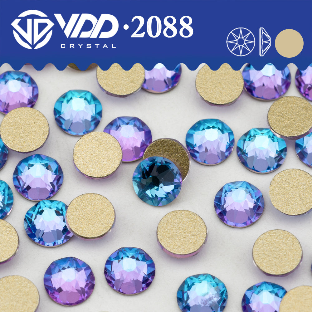 VDD 246 Fairy Violet 2088 Non-hotfix Rhinestones High Quality AAAAA 8 Big 8 Small Glass Crystal Flatback Strass Stones BD888-246