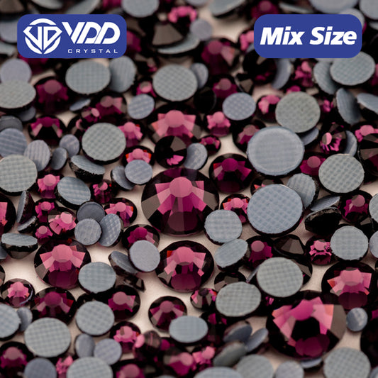 VDD 033 Amethyst Wholesale SS6-SS30 Hotfix Mix Size Glass Rhinestone Crystal Flat Back High Quality Strass Stones For DIY Clothes Accessories