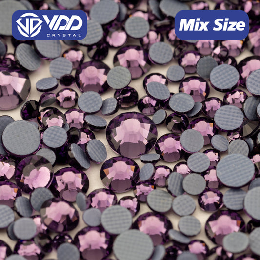 VDD 035 Tanzanite Wholesale SS6-SS30 Hotfix Mix Size Glass Rhinestone Crystal Flat Back High Quality Strass Stones For DIY Clothes Accessories