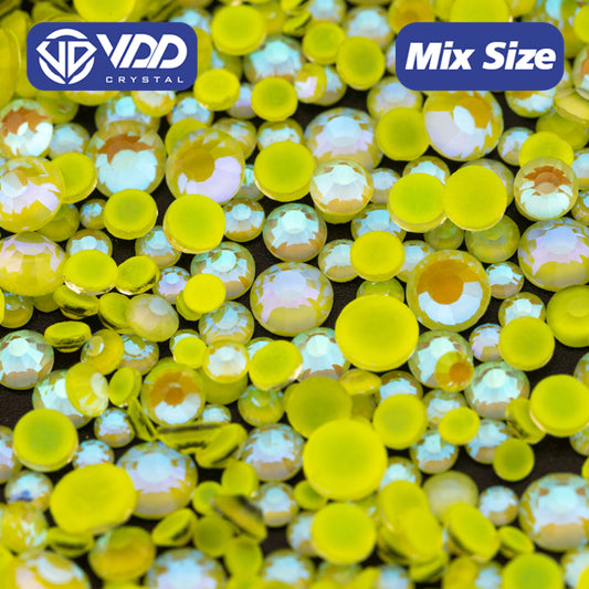 VDD 304  D Citrine Wholesale New Neon Color Mix Size SS6-SS20 Glass Rhinestones Crystal High Quality Flatback Stones DIY Nail Art Decorations
