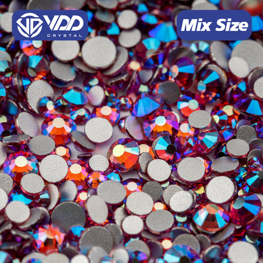 VDD 099 Rose AB Mix Size SS6-SS20 High Quality Glass Rhinestones Crystal Flatback Glitter Stones Nail Art DIY Crafts Decorations