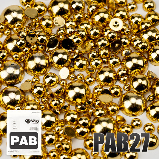 VDD PAB27 Bulk Wholesale 2.5-10mm Color AB Macaroon ABS Imitation Pearl Half Round Flatback Plastic Bead DIY Nail Art Craft Decoration