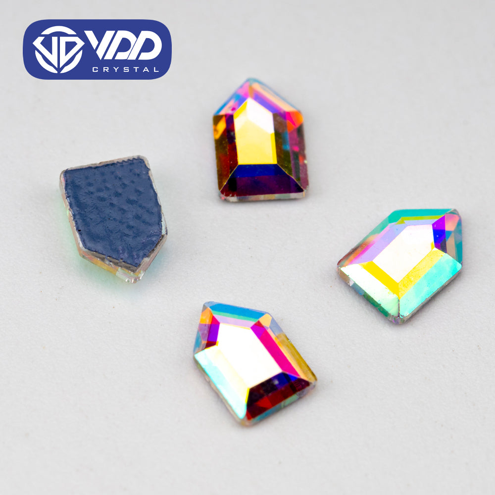 VDD 2803-4x6mm Wholesale 1440Pcs Rectangle Glass Rhinestones Crystal AB Flatback HotFix Strass Shape 3D Stones For Nail Art DIY Decoration