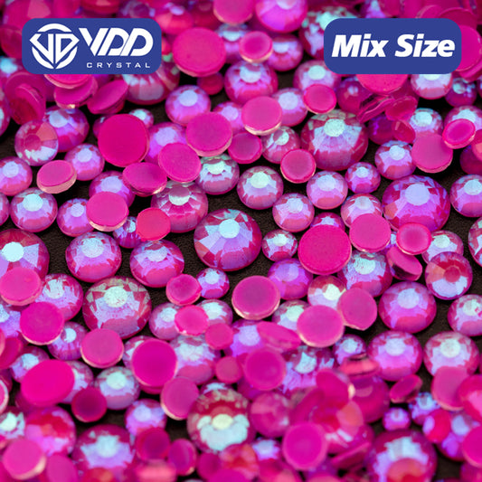 VDD 306 D Fuchsia Wholesale New Neon Color Mix Size SS6-SS20 Glass Rhinestones Crystal High Quality Flatback Stones DIY Nail Art Decorations