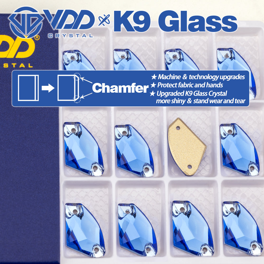 VDD S117 Royal Blue Galactic K9 Glass Sew On Rhinestones High Quality AAAAA Crystal Flatback Sewing Strass Stones DB-S117
