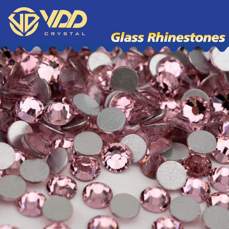 VDD 040 Light Rose Non-hotfix Rhinestones High Quality Glass Crystal Flatback Strass Stones YZ-040