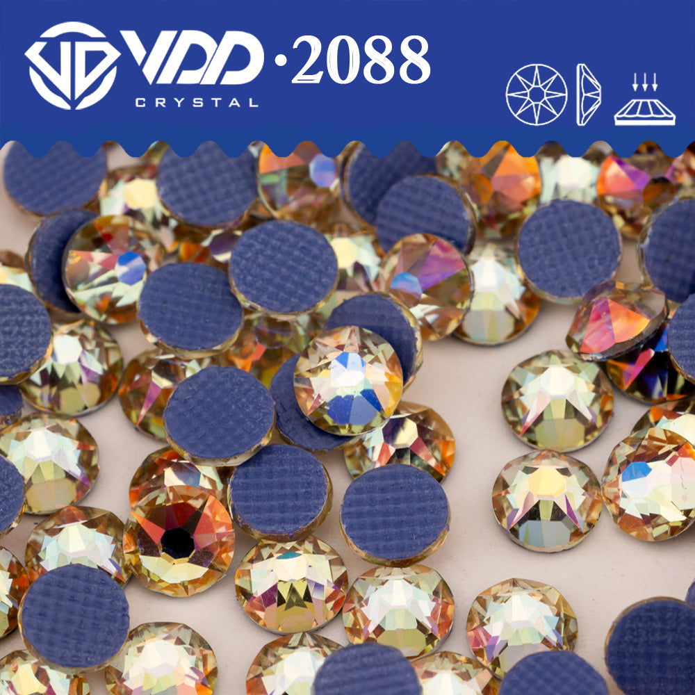 VDD 225 Memory SS16-SS30 High Quality Hot-Fix Glass 2088 Rhinestones Crystal Flatback 8 Big 8 Small DIY Clothes Decoration
