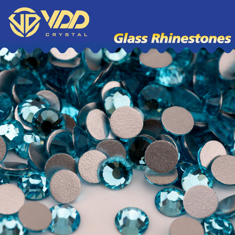 VDD 027 Aquamarine Non-hotfix Rhinestones High Quality Glass Crystal Flatback Strass Stones YZ-027