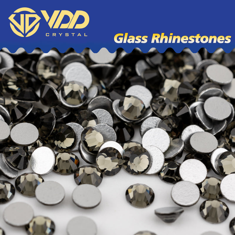 VDD 003 Black Diamond Non-hotfix Rhinestones High Quality Glass Crystal Flatback Strass Stones YZ-003