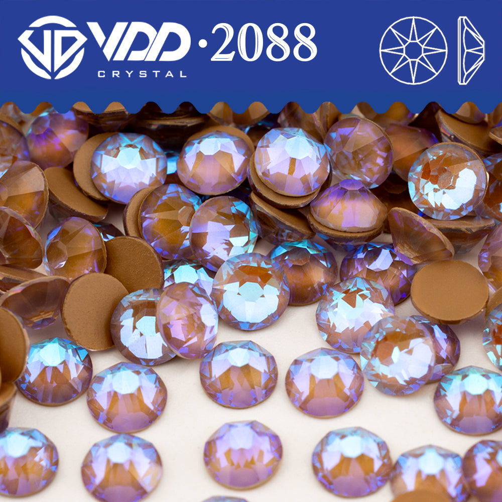 VDD 368 NOS-Taupe  SS16-SS30 High Quality AAAAA 2088 8 Big 8 Small Rhinestone Flatback Glitter Stone Crafts Nail Art Accessories