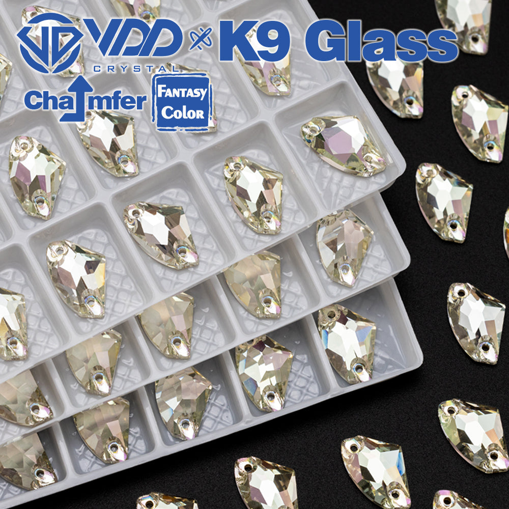 VDD Galactic 9x14mm 36Pcs Glimmer Top Quality K9 Glass Sew on Rhinestones Crystal Flatback Stones Garment Decorations