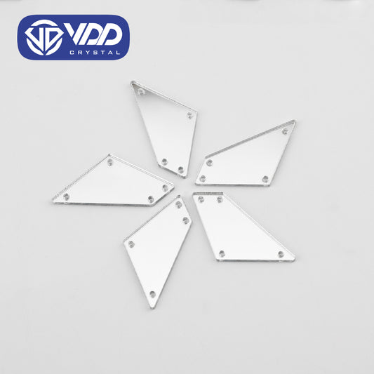 VDD 30/60/200Pcs R-38x17mm White Acrylic Mirror Sewing Rhinestones Sew On DIY Crafts Flat Back Sewing For Garment Decorations
