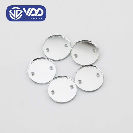 VDD 30/60/200Pcs A-16x16mm White Acrylic Mirror Sewing Rhinestones Sew On DIY Crafts Flat Back Sewing For Garment Decorations