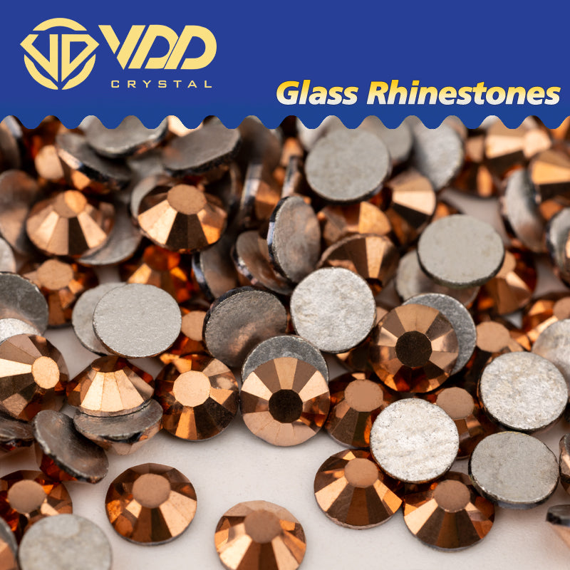 VDD 069 Rose Glod Non-hotfix Rhinestones High Quality Glass Crystal Flatback Strass Stones YZ-069