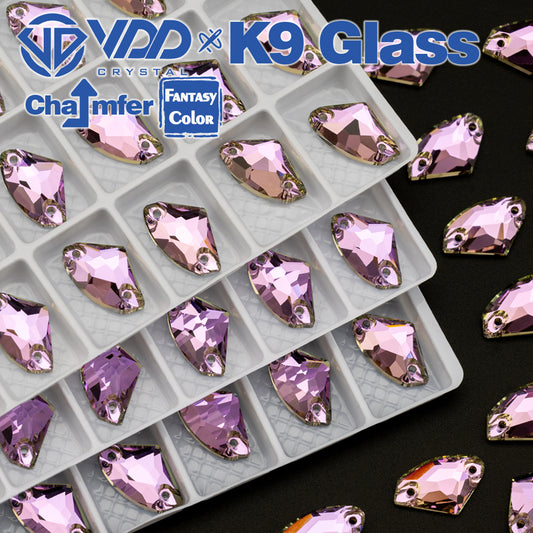 VDD Galactic 9x14mm 36Pcs Violet Beam Top Quality K9 Glass Sew on Rhinestones Crystal Flatback Stones Garment Decorations