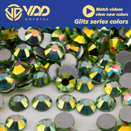 VDD 432 Glitz-Peridot SS4-SS30 High Quality Glass Rhinestones Crystal Flatback Strass Diamond Stones For DIY Nail Art Accessories