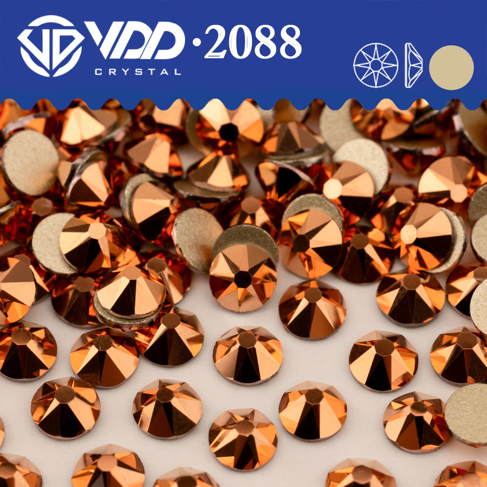 VDD 069 Rose Gold SS16-SS30 High Quality AAAAA 2088 8 Big 8 Small Rhinestone Flatback Glitter Stone Crafts Nail Art Accessories
