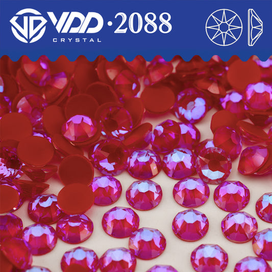 VDD 365 NOS-Ruby  SS16-SS30 High Quality AAAAA 2088 8 Big 8 Small Rhinestone Flatback Glitter Stone Crafts Nail Art Accessories