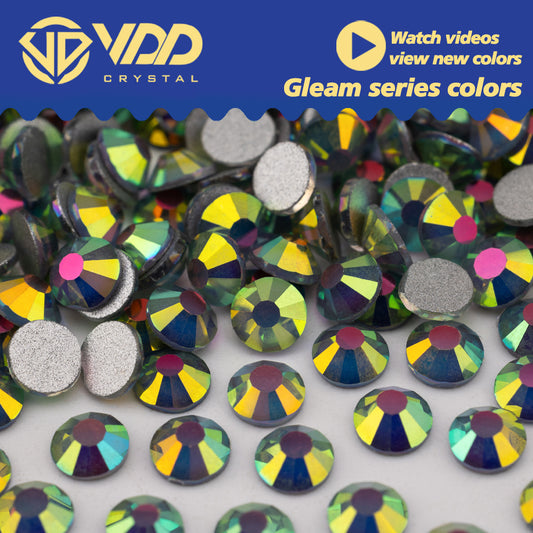 VDD 480 Gleam-Grey SS4-SS30 High Quality Glass Rhinestones Crystal Flatback Strass Bright Stones For DIY Nail Art Accessories
